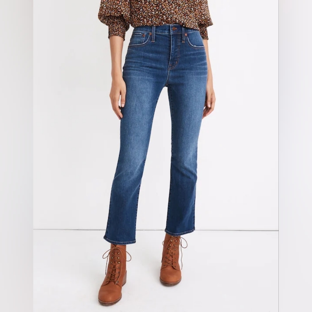 Madewell Cali Demi Boot Jeans Lockwood Wash 24 Cropped Kick Out